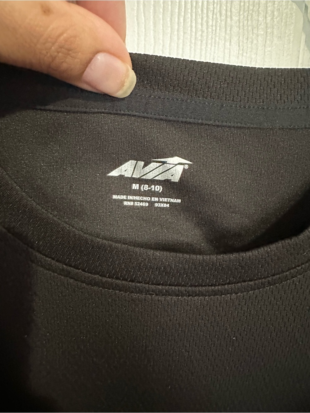 Avia Black Athletic Crew Neck Top - Picture 2 of 3